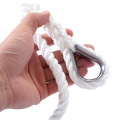 white colour 3 strands twisted PP multifilament Polyester nylon fibre rope used in fishing, boat, mooring